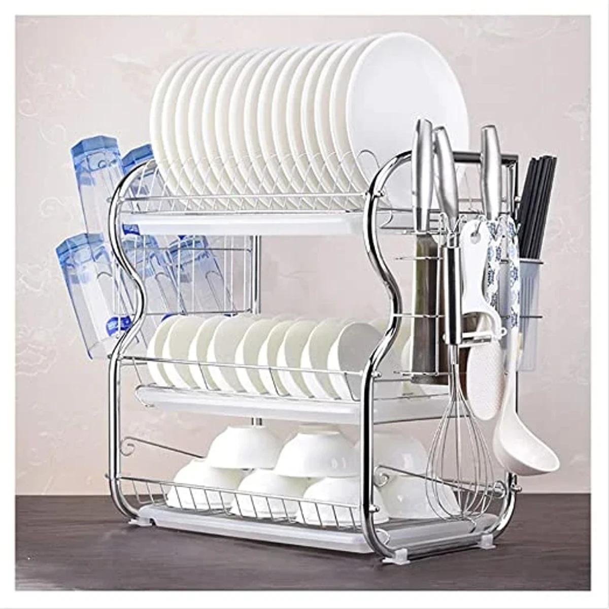 Stainless steel 3 lair dish rack